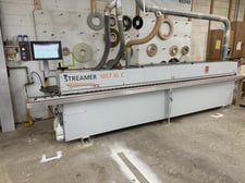 Holz-Her #1057-Streamer-XL-C, edgebander w/ pre-mill & corner rounding, 1/8"-1/4" edge, 5/16"-2-3/8" panel