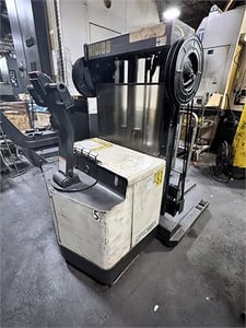 3000 lb. Crown #30WRTT, walkie reach truck/stacker, 42" forks, 24 V. DC, 3-stage mast, charger, 2006