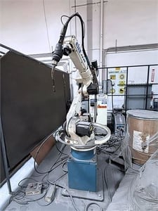 Daihen, NV61-NEFU, 6-Axis robot welder, 55.1" reach, AX21 controller, integrated welding torch, 2012