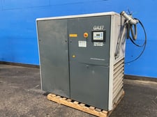 220 cfm, 132 psig, Atlas Copco #GA-37, Rotary Screw Air Compressor, 50 HP, 3600 RPM, 2003
