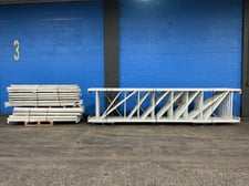 Pallet Racking, T-Bolt, Uprights (12) 216" x48", Beams (89) 96" x5", Plate 5" x7"