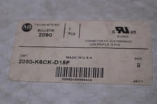 Lot of 2 - Allen-Bradley bradley 2090-k6ck-d15f low-profile connector kit - stock gf293a