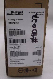 Allen-Bradley Bradley 1771-DA/A ASCII I/O Module - Rockwell Remanufacted - STOCK GF886