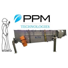 24" PPM Technologies #Ultra-Direct, 304 Stainless Steel, 2-deck vibrating screener conveyor, 12 gauge