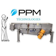 24" PPM Technologies #Ultra-Direct, 304 Stainless Steel, 2-deck vibrating screener conveyor, 12 gauge