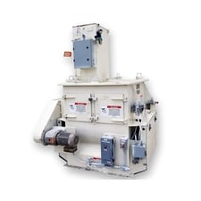 12 cu.ft. American Process Forberg #FZM-12, carbon steel, fluidized zone paddle mixer, dual shaft, 49.5" L x