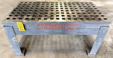 2' x 5' Acorn Welding Table, 1-3/4" Square Holes, Stand