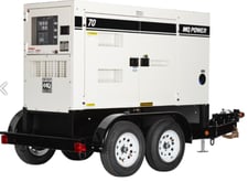 62kW, Multiquip DCA70SSIU Trailer Mounted, Tier 3, sound attenuated enclosure, 120/240/208/277/480V, 0 Hours