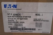 Eaton A200M2CAC Non-Rev Starter 110/120V 3P NEMA 2 - NEW IN BOX - STOCK GF1103