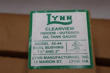 LYNN CLEARVIEW INDOOR - OUTDOOR OIL TANK GAUGE 42-44" DUAL 1-1/2" & amp; 2" #GF463
