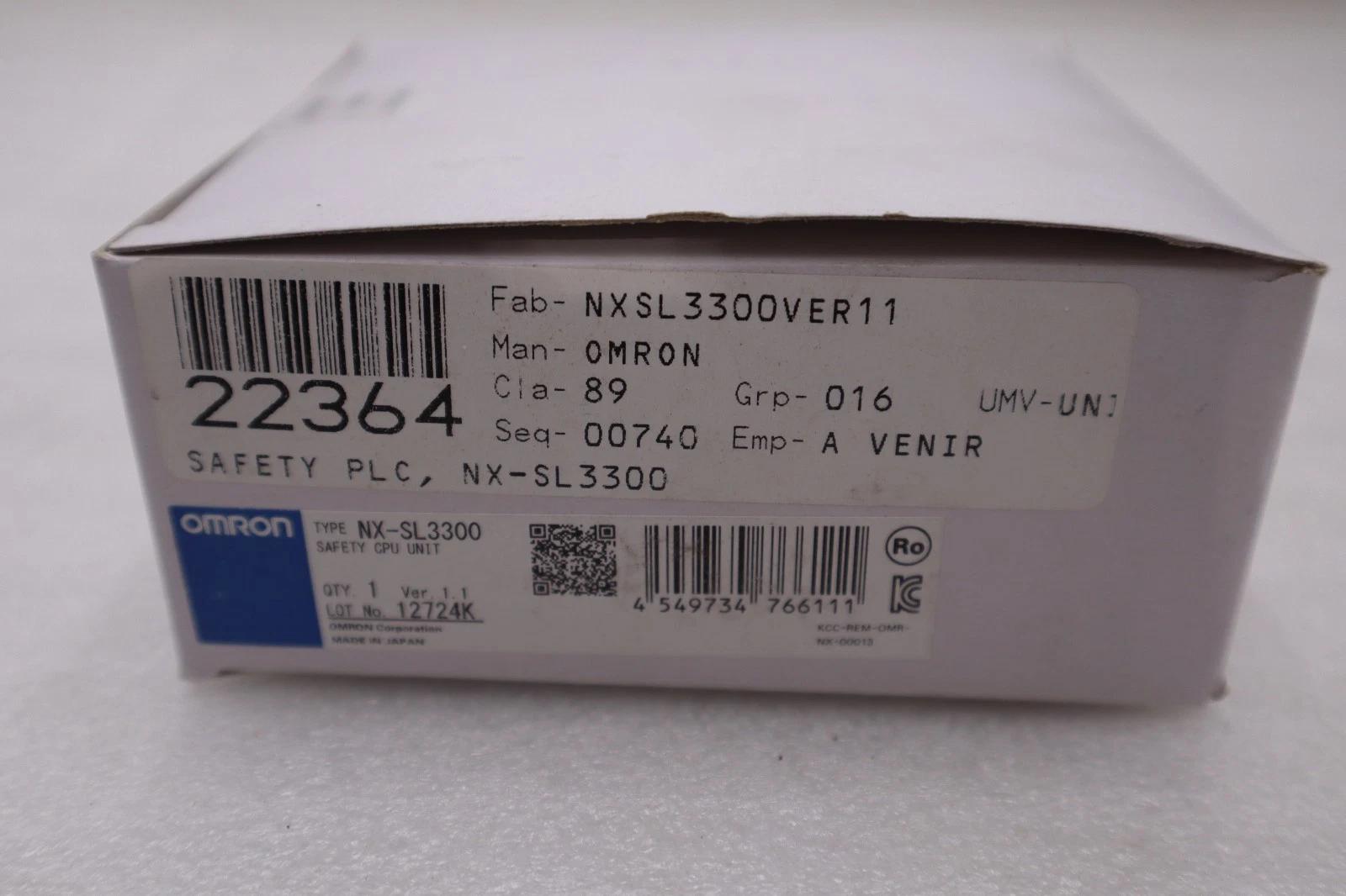 Omron NX-SL3300 Safety CPU Unit Programmable Logic Controller Module - #GF566A