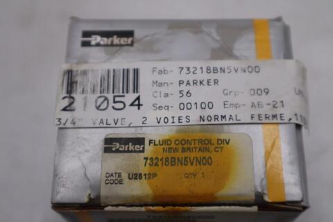Parker #73218bn5vn00 solenoid valve, new - stock gf406a