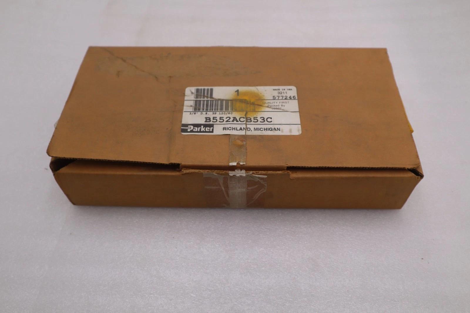 Parker #B552ACB53C, Pneumatic Solenoid Valve 150 PSI, new open box, STK GF484A