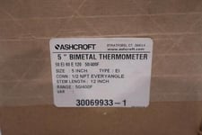 Ashcroft 5" Bimetal Thermometer 50 EL 60 E 120 50/400F - STOCK GF437