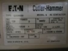Image for 720 Amp. Eaton, SJ50V830, Vacuum Contactor, #MVC4127