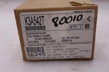 Asco k3a542t 120v 1/2" npt gas solenoid valve - new in box - stock gf512a