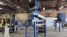 Buffalo #WA-16-H, gravity discharge hammermill with dust collector, top gravity feed, 20-50 HP