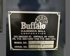 Buffalo #WA-16-H, gravity discharge hammermill with dust collector, top gravity feed, 20-50 HP