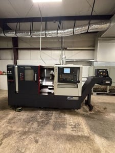 Samsung #SL-25B/500, CNC lathe, 20.4" swing, 10" chuck, 3" bar, 14.9" dia., 30 HP, 3500 RPM, 2-Axis, Fanuc