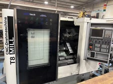 Quick-Tech #T8-Mill, 19.7" swing, 8" chuck, 2.5" bar, 13.8" centers, 11.81" diameter, Fanuc, 12 station