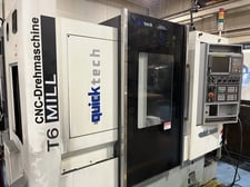 Quick-Tech #T6-Mill, 15.7" swing, 5" chuck, 1.6" bar, 9" centers, Fanuc, 12 station turret, live tooling, 2018