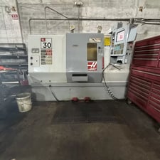 Haas #SL-30, 20.5" swing, 10" chuck, 3" bar, 34" centers, 15" diameter, Haas CNC, 12 station turret, live