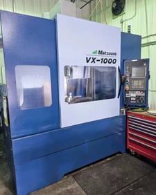 Matsuura #VX-1000, 5-Axis, 40.1" X, 24" Y, 24" Z, 15000 RPM, 30 automatic tool changer, Cat 40, Fanuc 31i