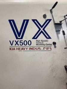 Hyundai Kia #VX500, 41" X, 20" Y, 24" Z, 8,000 RPM, 20 automatic tool changer, Cat 40, Fanuc Oi-MB, coolant