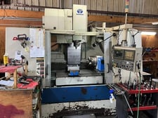 Daewoo Doosan #DMV-4020, 40" X, 20" Y, 24.6" Z, 8000 RPM, 24 automatic tool changer, Cat 40, Fanuc 21i-MB