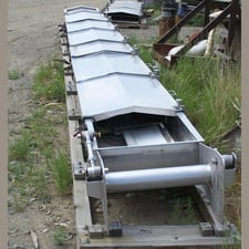 24" wide x 30' long, Triple S Dynamics, Slipstick Conveyor, stainless steel trough, 3 HP, 1200 RPM, 230/460 V.