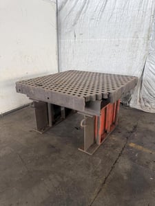 5' x 5' Acorn, welding table, x 36" height, w/ stand