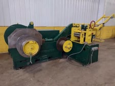 12" x 4" Torrington, Slitter, 5,000 lb. coil capacity, 14" arbor width, 0.065" thickness, 30" scrap winder