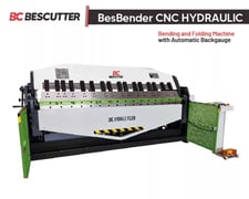 98" Bescutter #Besbender, Folding Machine, .02"-.157" Capacity, 5.5 KW, 0-120 Degree Bend Angle, 2026