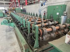 16 Stand, ASC #CAS-4-50-16, Roll Former Line, 4" Arbor, 50" Rollspace, 40 HP, w/ Uncoiler & 20-Ton Cutoff