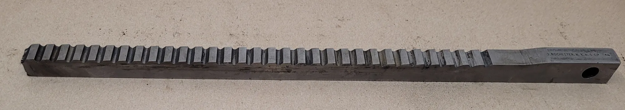 3/4" Davis #3/4-Keyseater, Keyseater Broach, 7/8" Height, 1/2" Pitch, 20" OAL