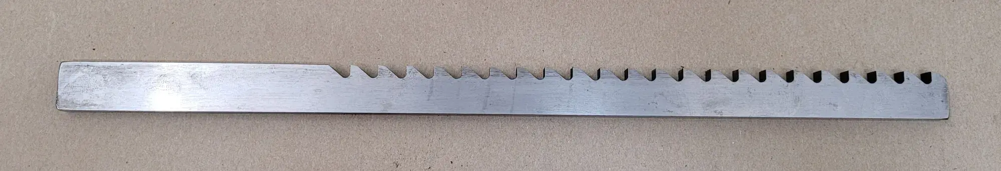 3/8" Hansford Davis #D-4010, Keyseater Broach, 7/8" Height, 1/2" Pitch, 16" Length