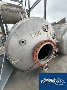 2,505 Gallon Pagent Equipment, 304L Stainless Steel Receiver Tank, 15 psi