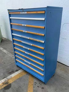 11 Drawer, Vidmar cabinet with contents, 40" x 22-1/2" x 62"