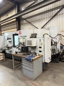 Haas #EC-400PP, horizontal machining center, 15.7" x 15.75" pallet, 22" X, 25" Y, 22" Z, 8100 RPM, 100