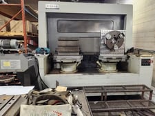 Hyundai #KH80G, horizontal machining center, 31" x 31" pallet, 49" X, 39" Y, 33" Z, 4,500 RPM, 80 automatic