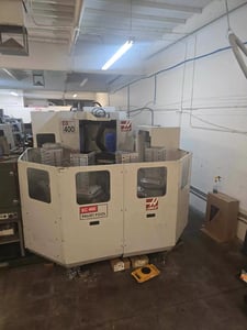 Haas #EC-400PP, horizontal machining center, 15.7" x 15.75" pallet, 20" X, 20" Y, 20" Z, 12000 RPM, 70