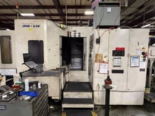 Daewoo Doosan #DHM-630, horizontal machining center, 24.8" x 24.8" pallet, 33.4" X, 33.4" Y, 33.4" Z, 6000