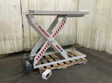 4000 lb. Plafolift #PFS-4096, hydraulic lift table, 33" x 72" table, 61" raised height, 1 HP