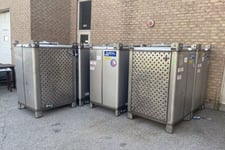 550 gallon TranStore, 304 Stainless Steel tote, dimple jacket, 2021 (7 available)