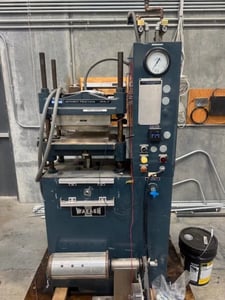 12 Ton, Wabash #12-1212-2TMB, lab press, 12" x 12" heated platens, 6" stroke, 1990