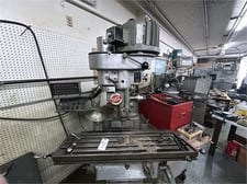 Tree #2UVR, vertical mill, 10.5" x42" tbl., 25" X, 11" Y, 17.5" Z, 3300 RPM, 2 HP, 90° head, w/ digital read