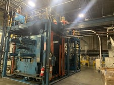 Sterling #Twin-20-lb.-Heads, Blow Molder, 2 Heads, 250 Ton, 4.5" screw, 84" x 74" platen, 20 Lbs shot, 200