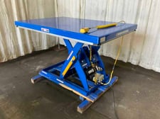 3000 lb. Vestil #EHLT-487203043, hydraulic scisor lift table, 48" x 72" table, 36" lift height, 3/4 HP, 2023
