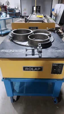 24" Rolap #24-BM, lapping machine, 3 ring (11" outside dimension x 9-1/4" ID), serrated cast iron plate, 1