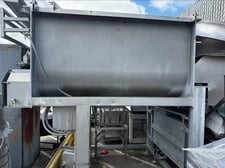 58 cu.ft. Blentech #DM-28072-R, Dual Shaft Ribbon Mixer, Stainless Steel, 75" long mixing chamber, 28"